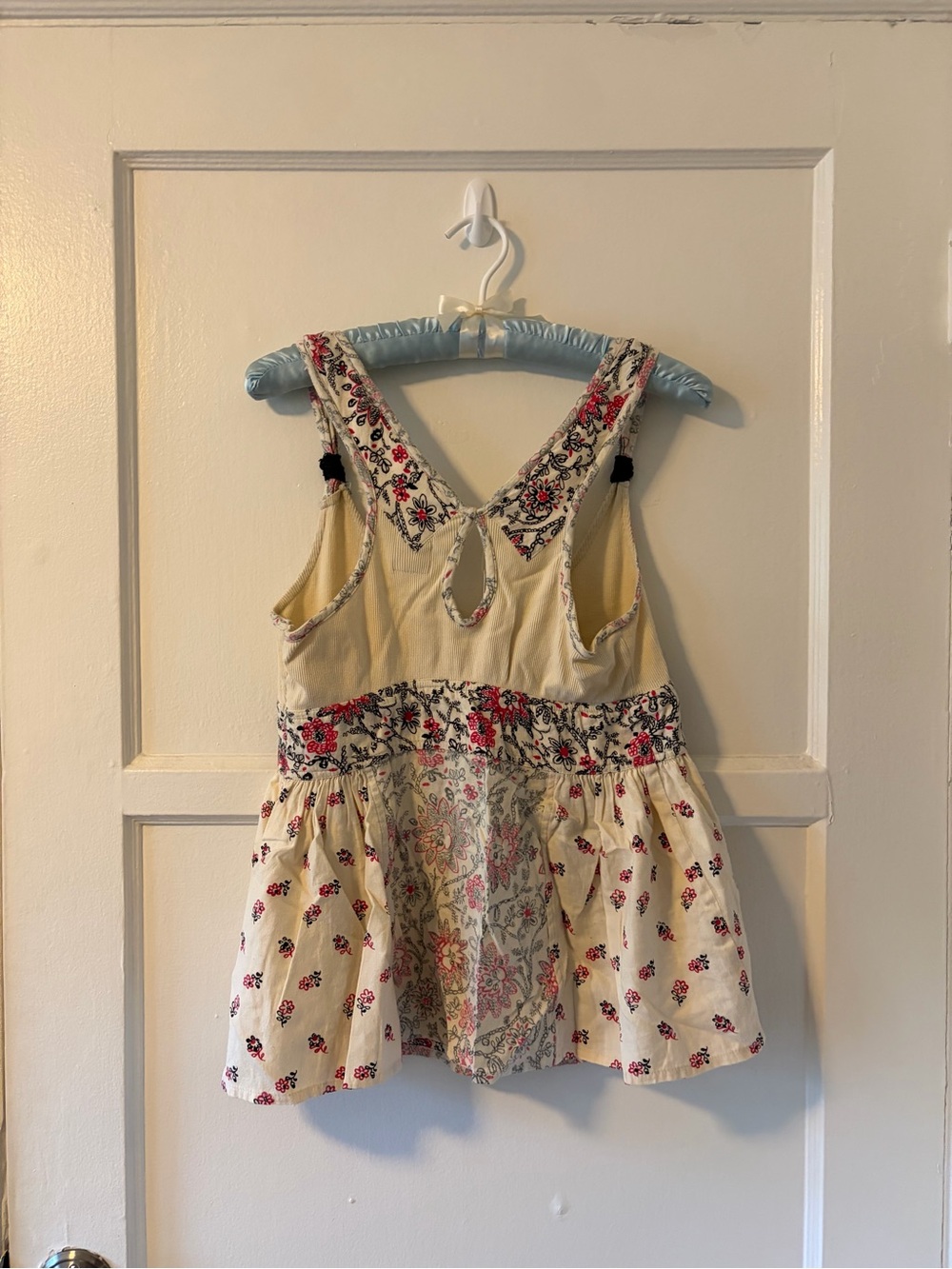 Vintage Free People Kitschy Beaded Paisley Babydoll Tank - Picture 5 of 6